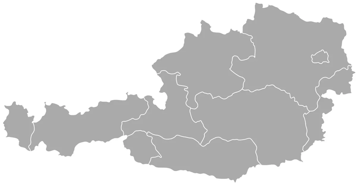 Österreich mit den Bundesländern